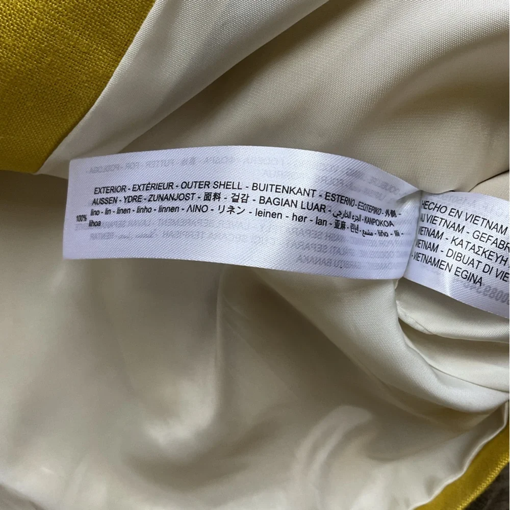 Zara double breasted linen vest supine small - Picture 6 of 7